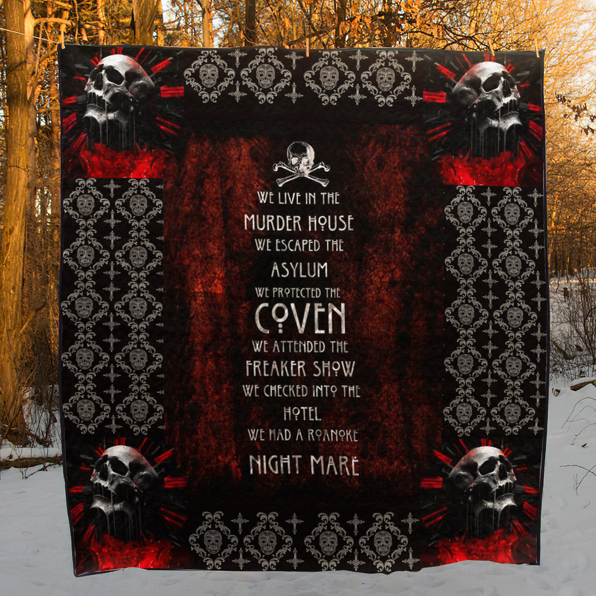 American Horror Story Quotes 3d CLH1611068Q Quilt Blanket