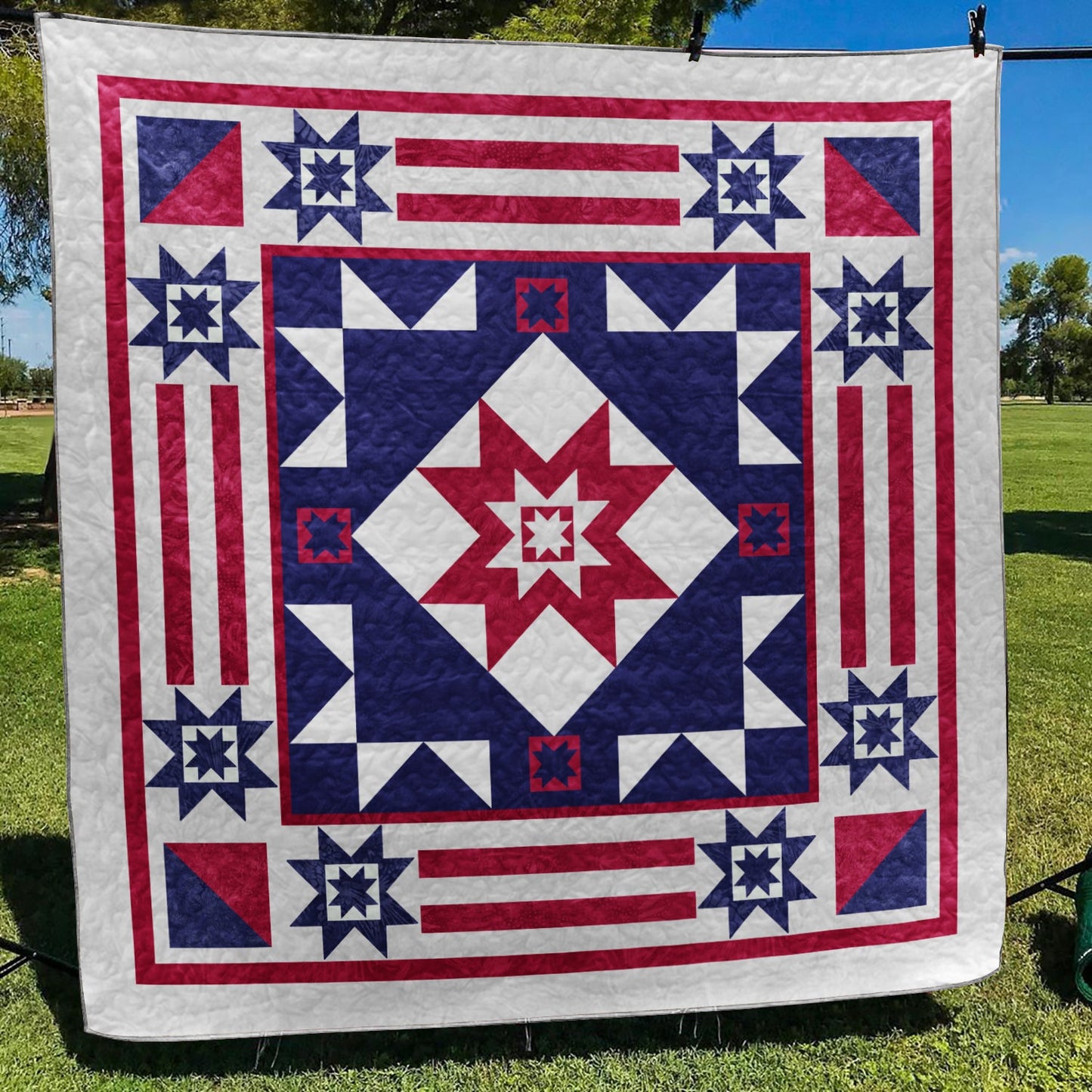 American Patriotic Quilt Blanket MT100601D