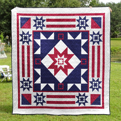 American Patriotic Quilt Blanket MT100601D