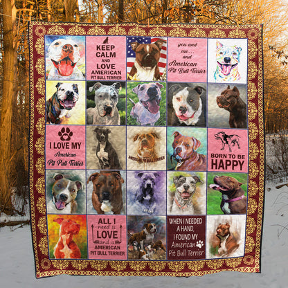 American Pitbull CLP2312005Q Quilt Blanket