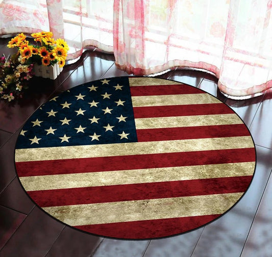 American Flag CL250901MDC Round Area Rug
