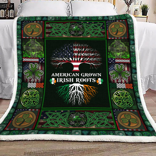 American Grow Irish Roots YH3010906F Sherpa Fleece Blanket
