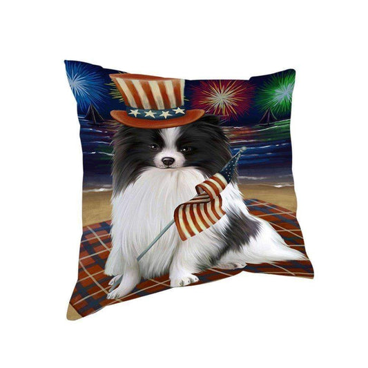 American Pride Firework Pomeranian Dog CL18110317MDP Throw Pillow Covers
