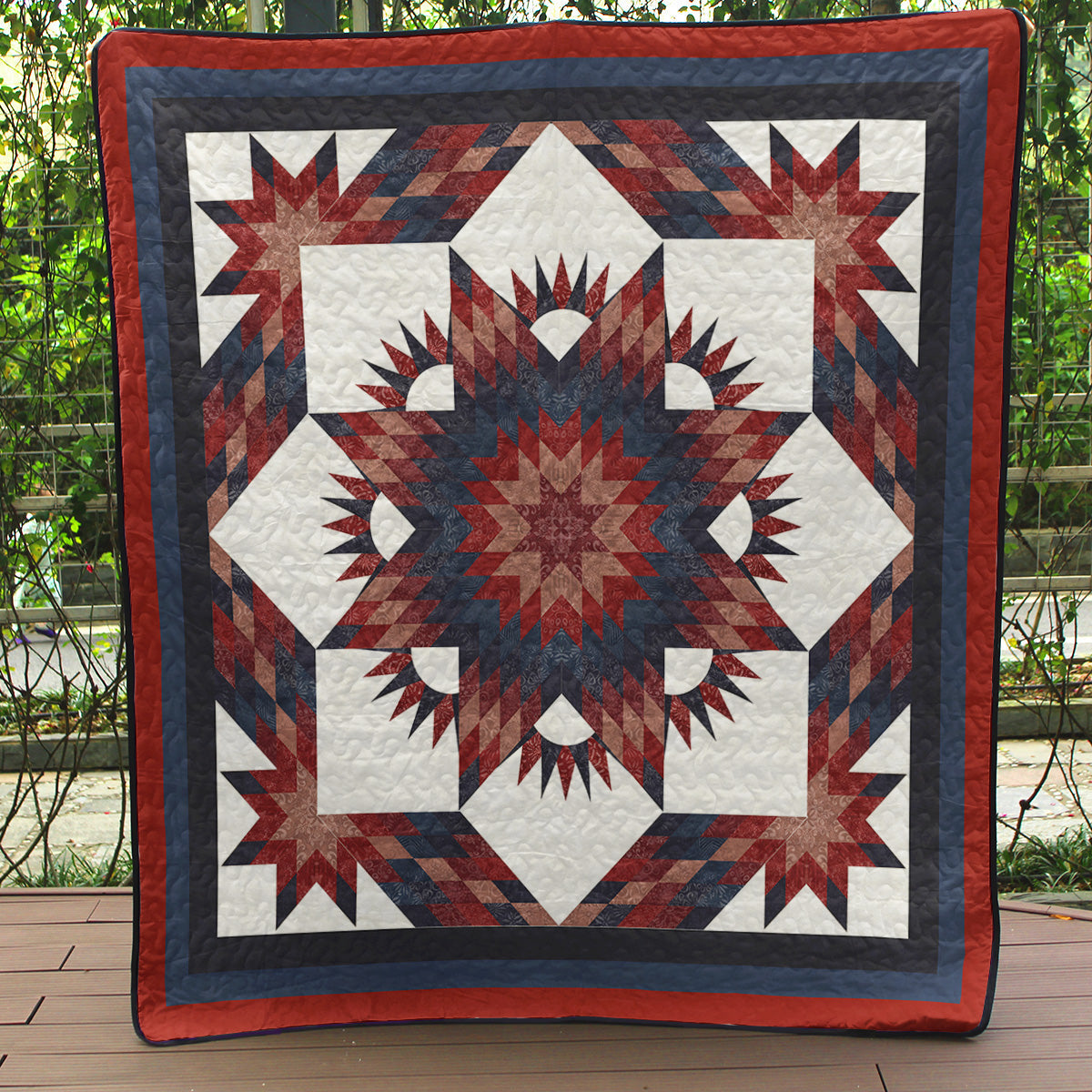 Amish Flower Star Quilt Blanket TN300501D