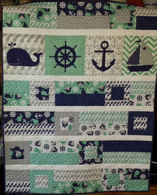 Anchor Boat Helm CLA2510005Q Quilt Blanket