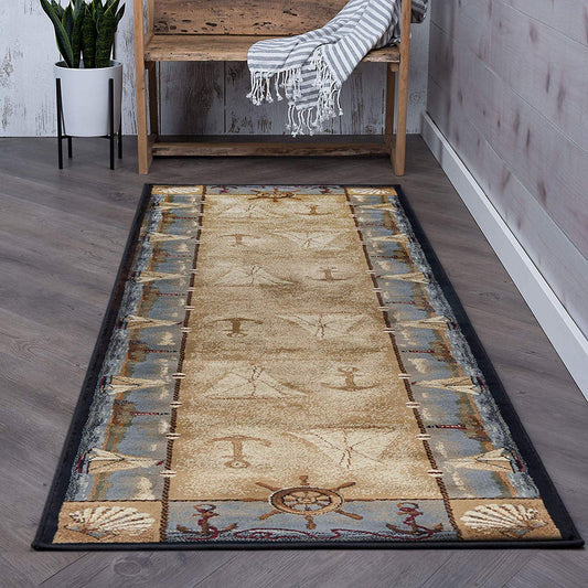 Anchor And Sailboat CLP180903R Runner Rug
