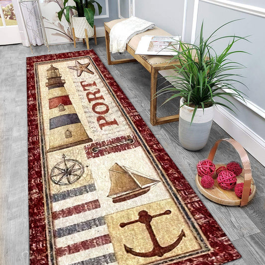 Anchor Lighthouse Boat Starfish ML1510001RU Runner Rug