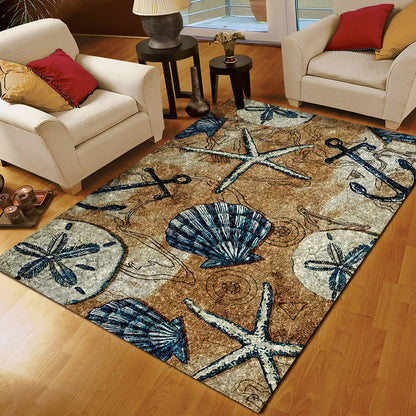 Anchor Starfish Seashell CLA2709133R Rug