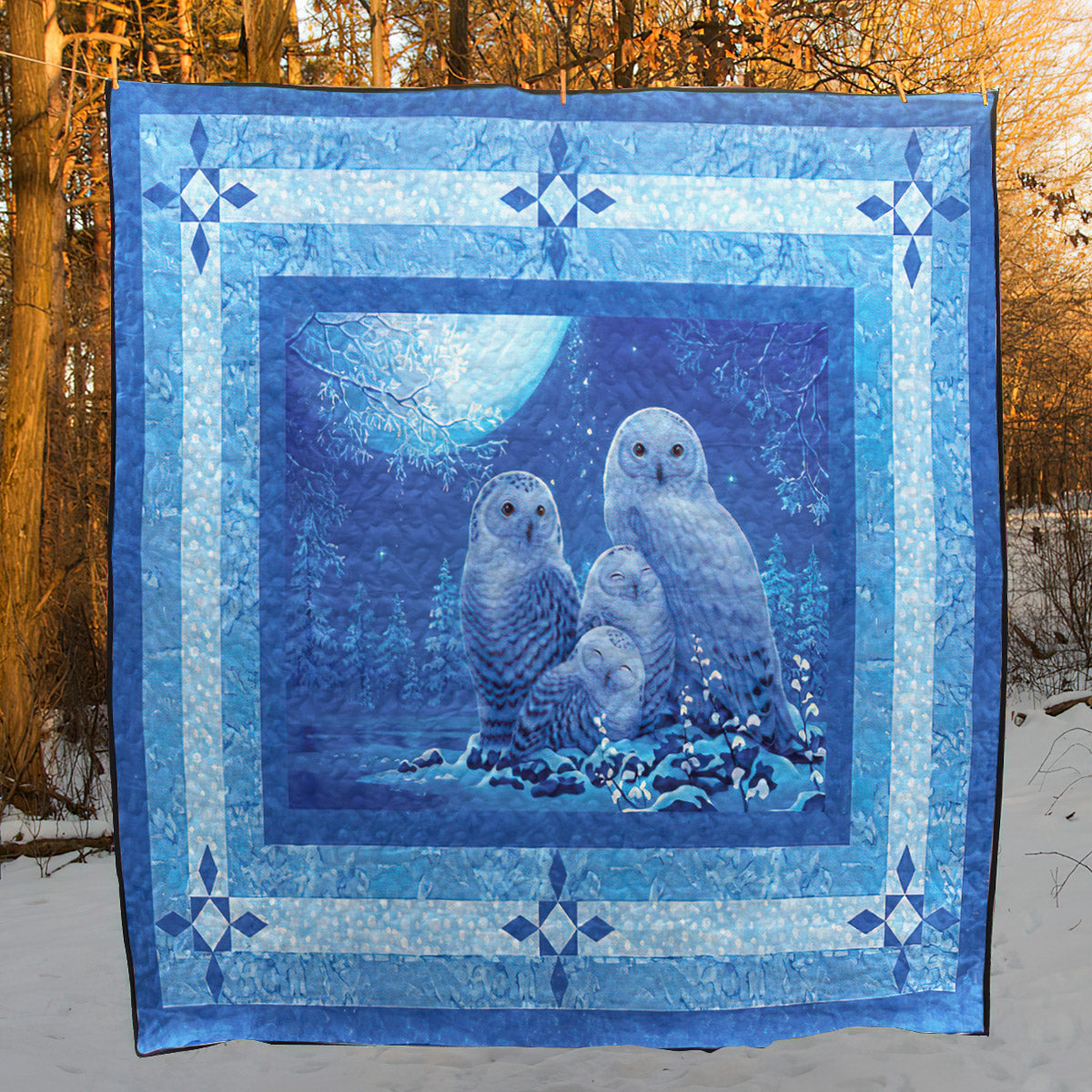Angel Owls CLP3112023Q Quilt Blanket