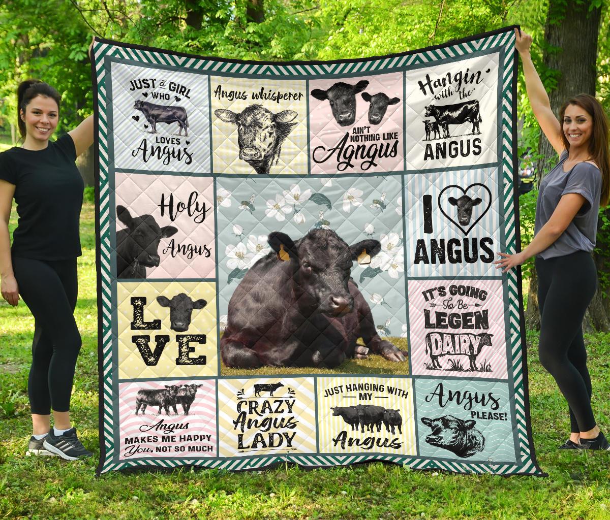Angus Cow CL07110003MDQ Quilt Blanket