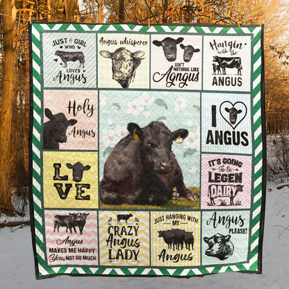 Angus Cow CL07110003MDQ Quilt Blanket