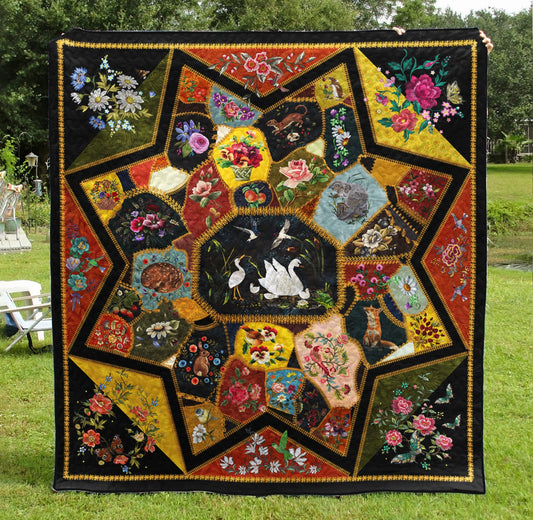 Animal Star Crazy  Quilt Blanket TL200605Y