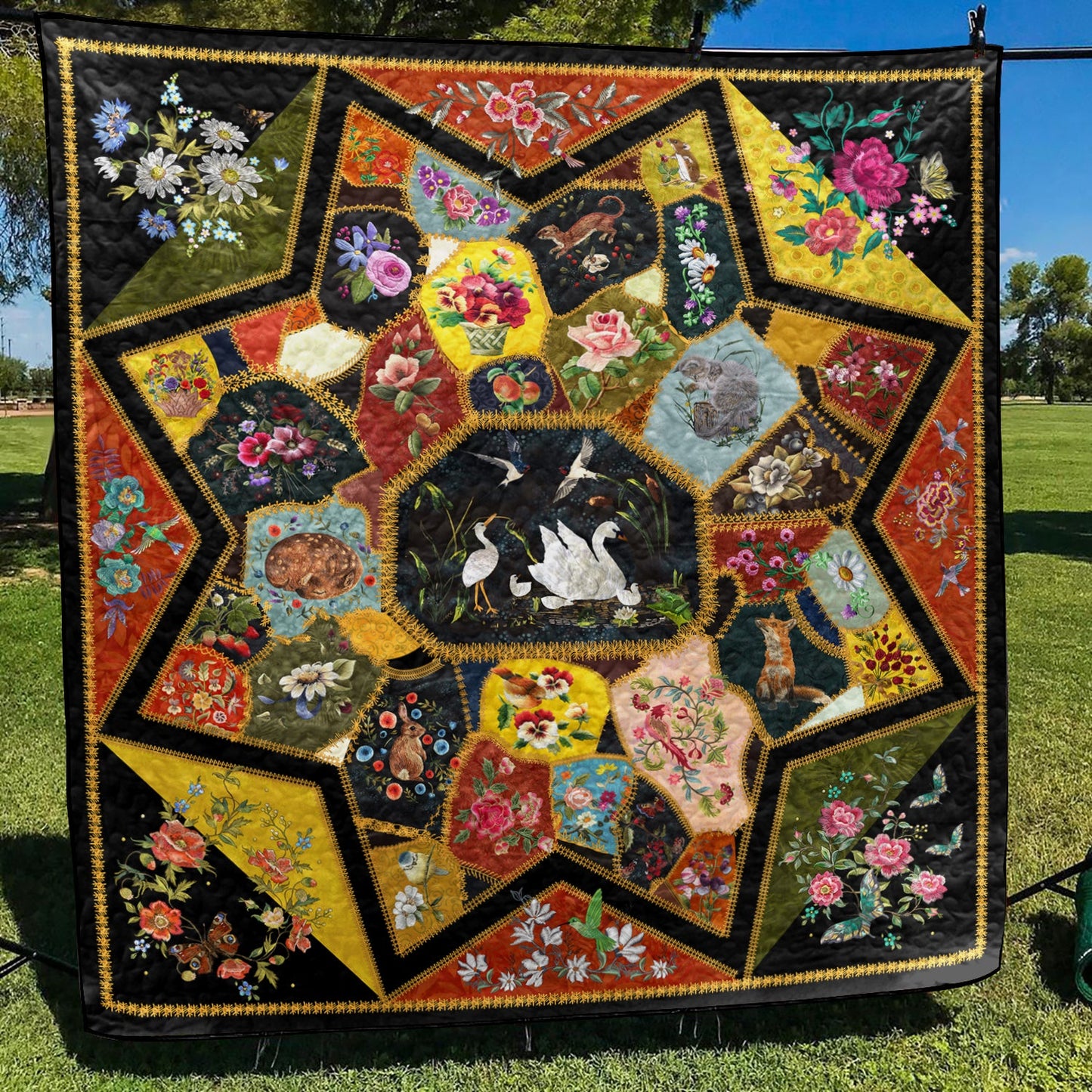 Animal Star Crazy  Quilt Blanket TL200605Y