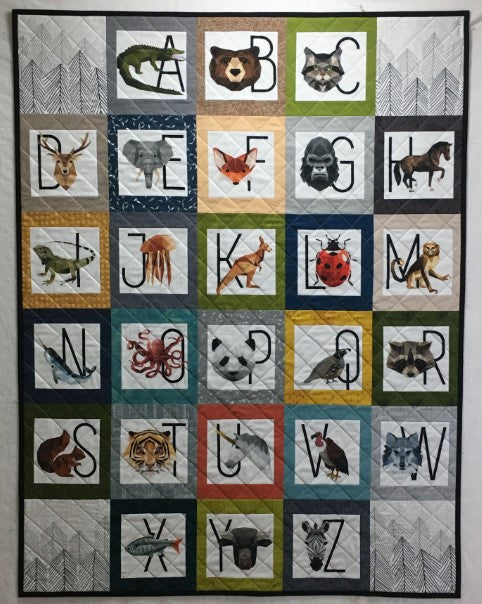 Animals With Letters CLA1710011Q Quilt Blanket