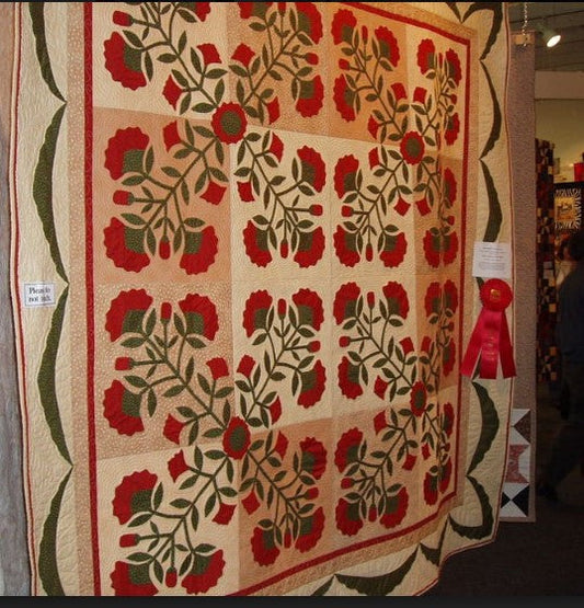 Antique Peony CLA2110009Q Quilt Blanket