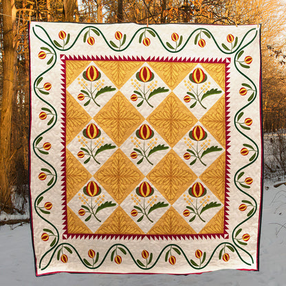 Antique Pomegranate CLA1910011Q Quilt Blanket