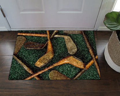 Antique Golf Clubs CLA1710110D Non-slip Door mats