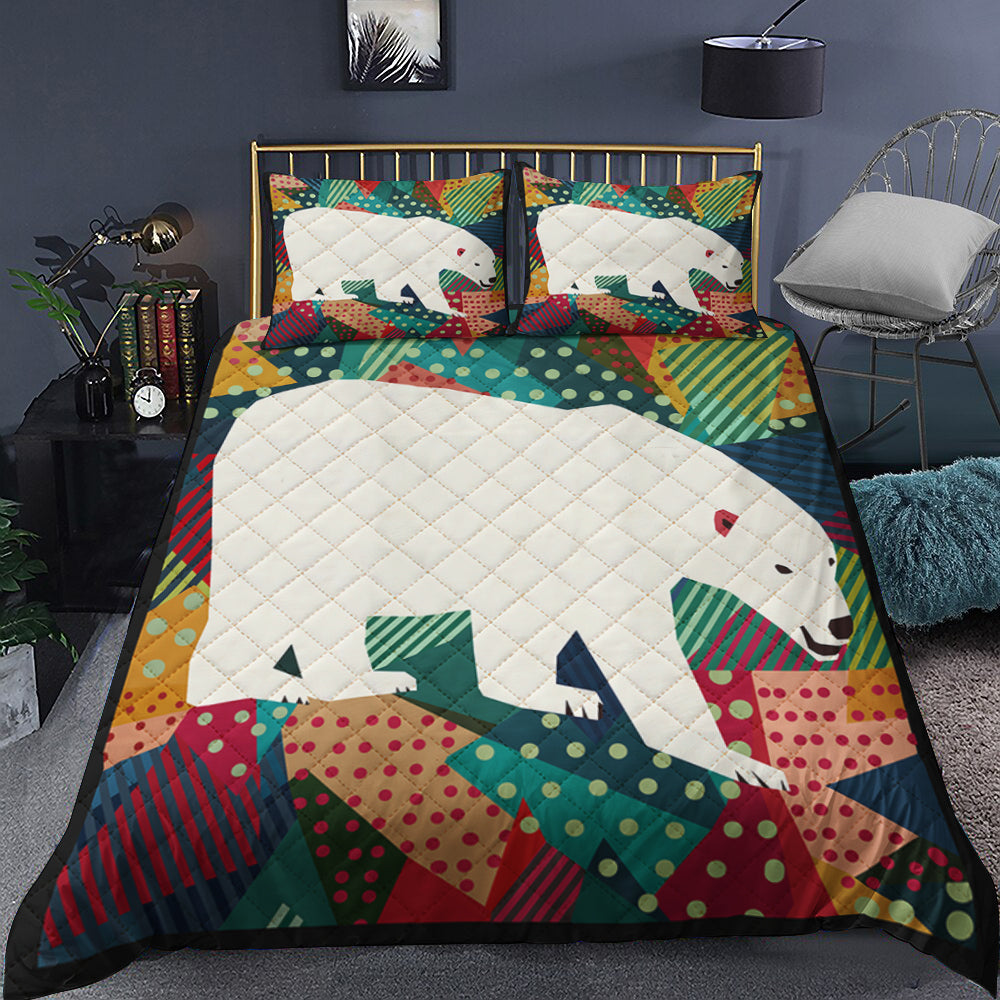 Appealing Polar Bear Quilt Bedding Set MN3009001