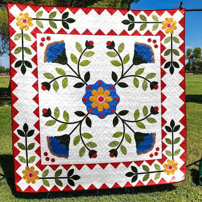 Applique Botanicals Quilt Blanket HN250601M