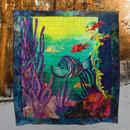 Aquarium Fishes CLA2310007Q Quilt Blanket