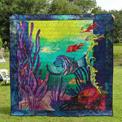 Aquarium Fishes CLA2310007Q Quilt Blanket