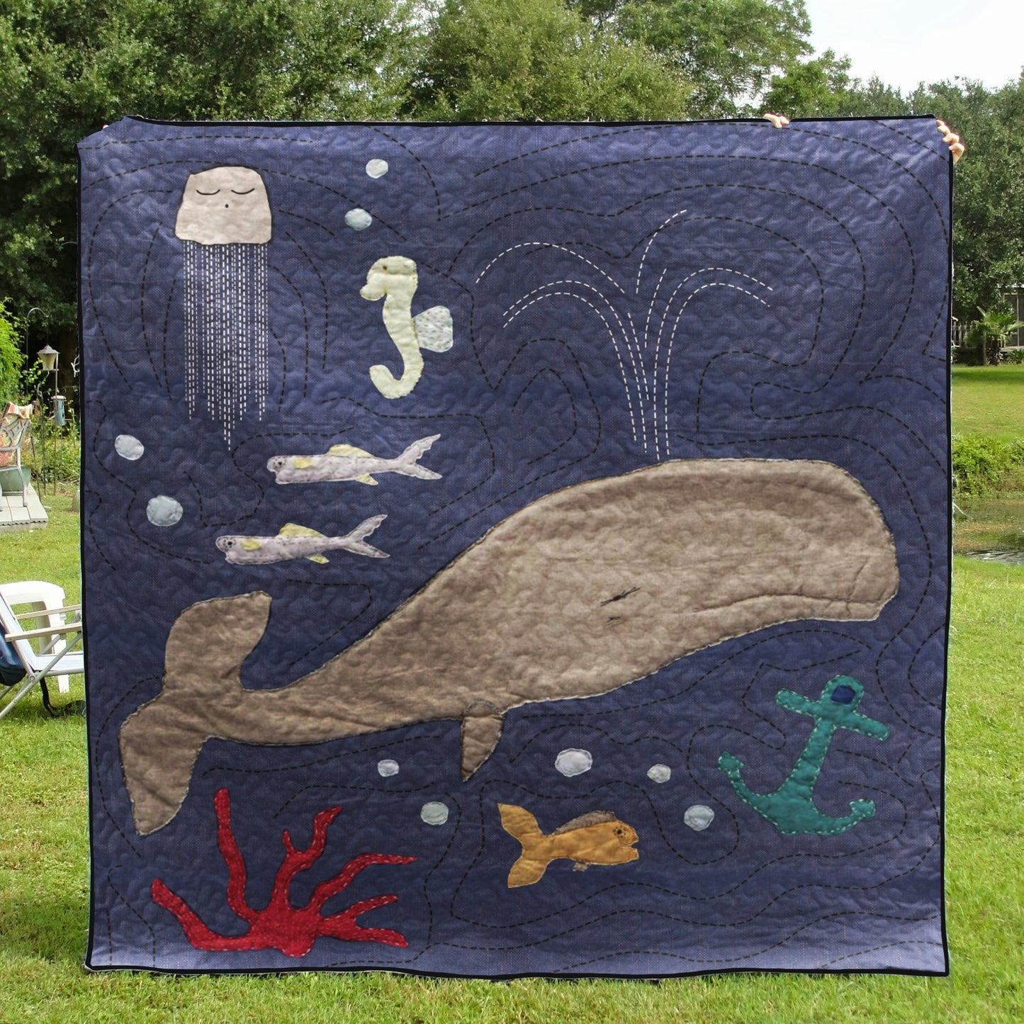 Aquatic Whale TD1511271 Quilt Blanket