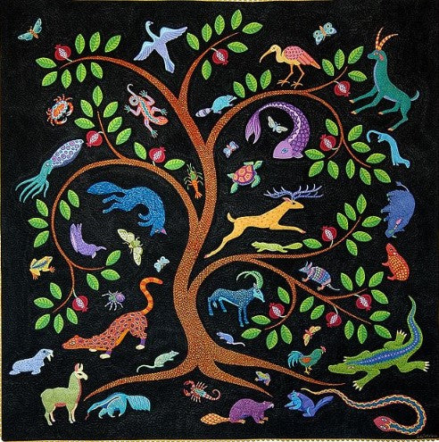 Arbol De Vida CLA1710012Q Quilt Blanket