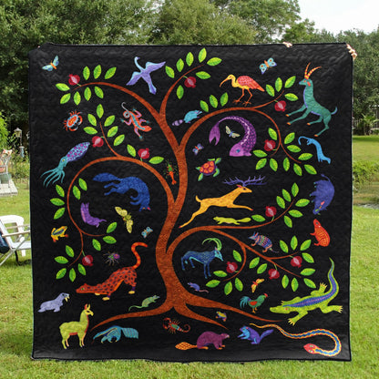 Arbol De Vida CLA1710012Q Quilt Blanket