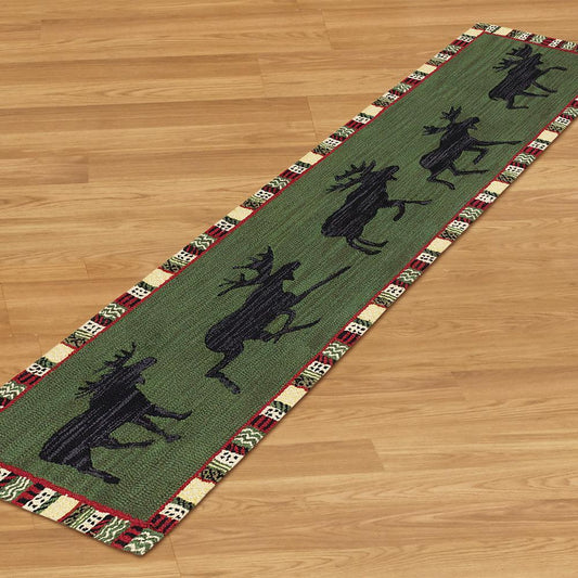 Argyle Green Moose CLM2110002R Runner Rug