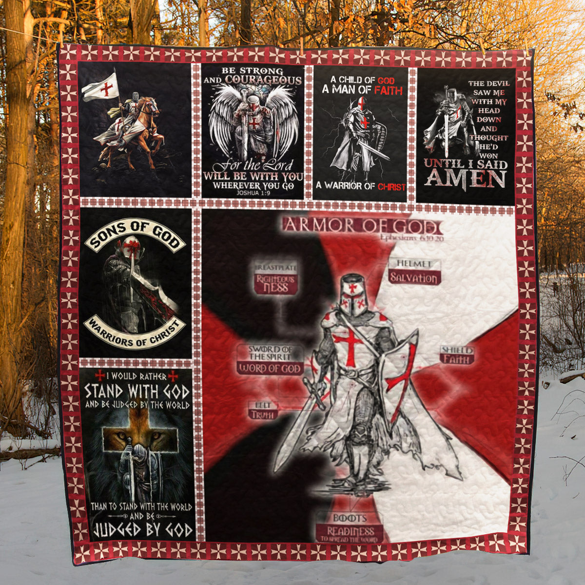 Armor Of God 3d CLH1611081Q Quilt Blanket