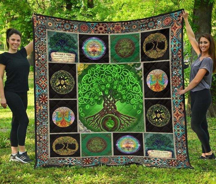 Artistic Yin Yang Tree of Life CLA31101026Q Quilt Blanket