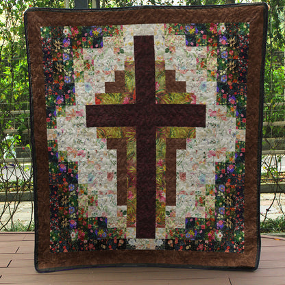 Christian At The Cross Watercolor Quilt Blanket MT060601A