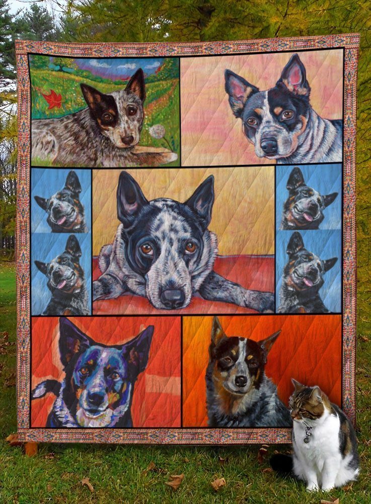 Australian Cattle Dog D8024 Quilt Blanket