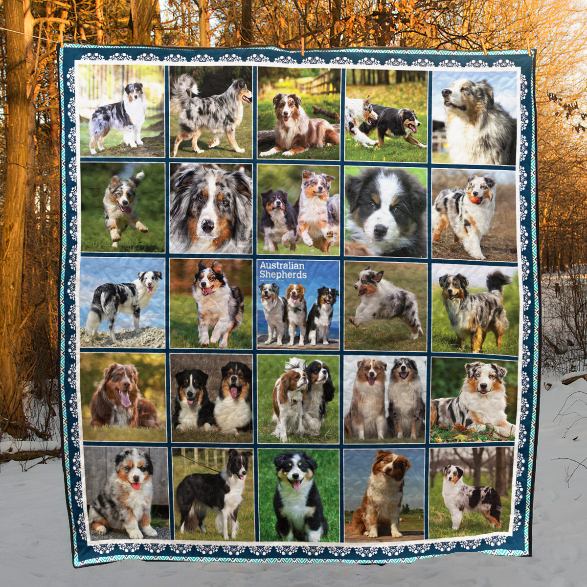 Australian Shepherd CL08110024MDQ Quilt Blanket