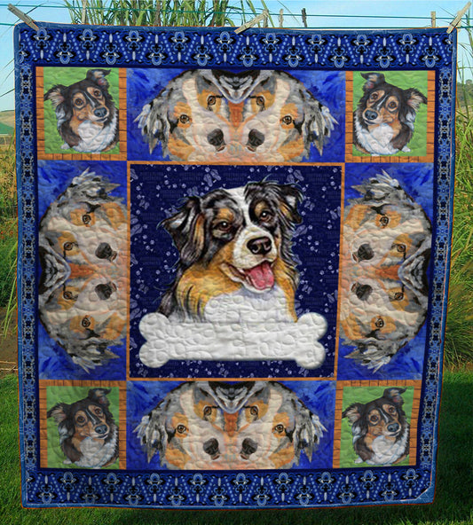 Australian Shepherd CL28100012MDQ Quilt Blanket