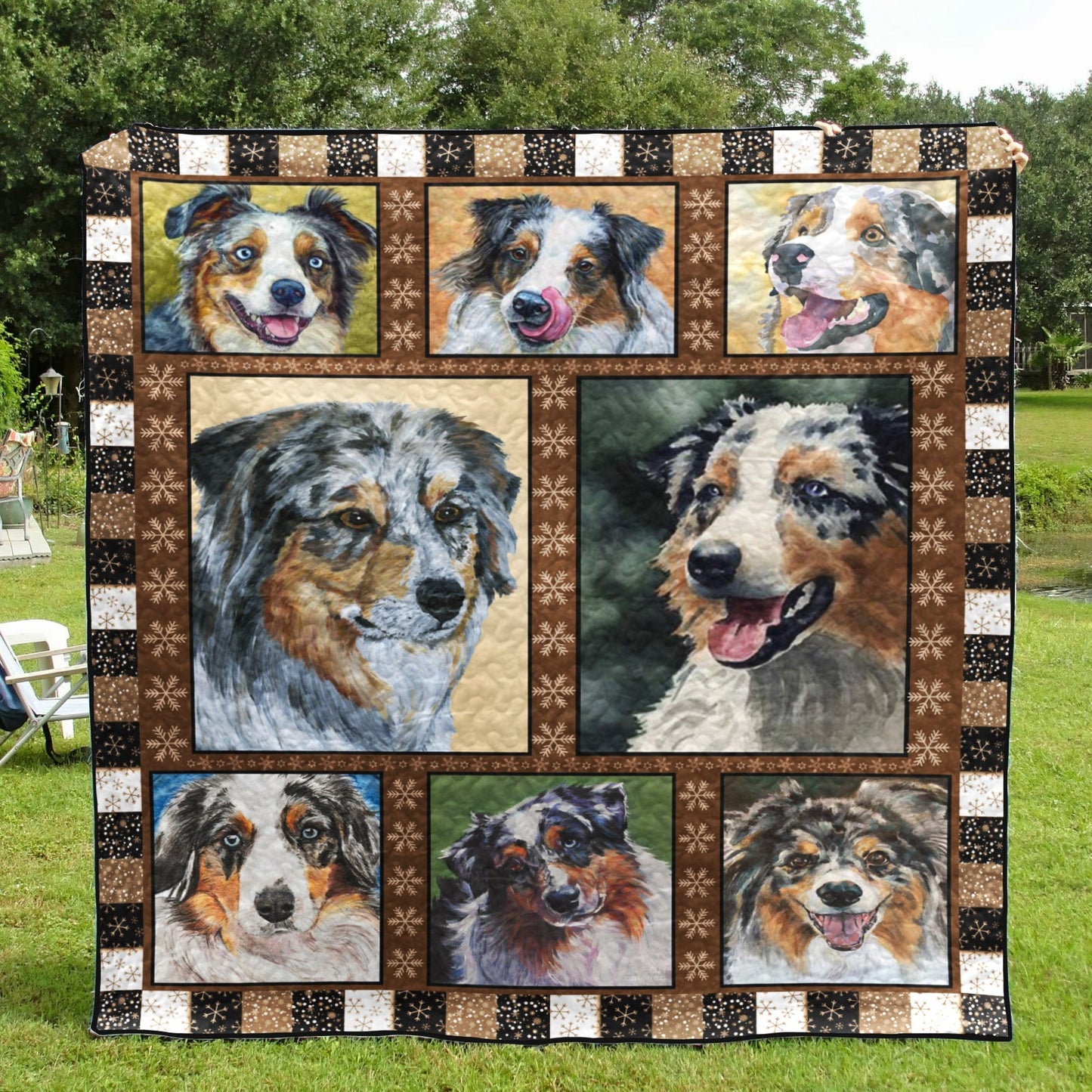 Australian Shepherd CL28100013MDQ Quilt Blanket