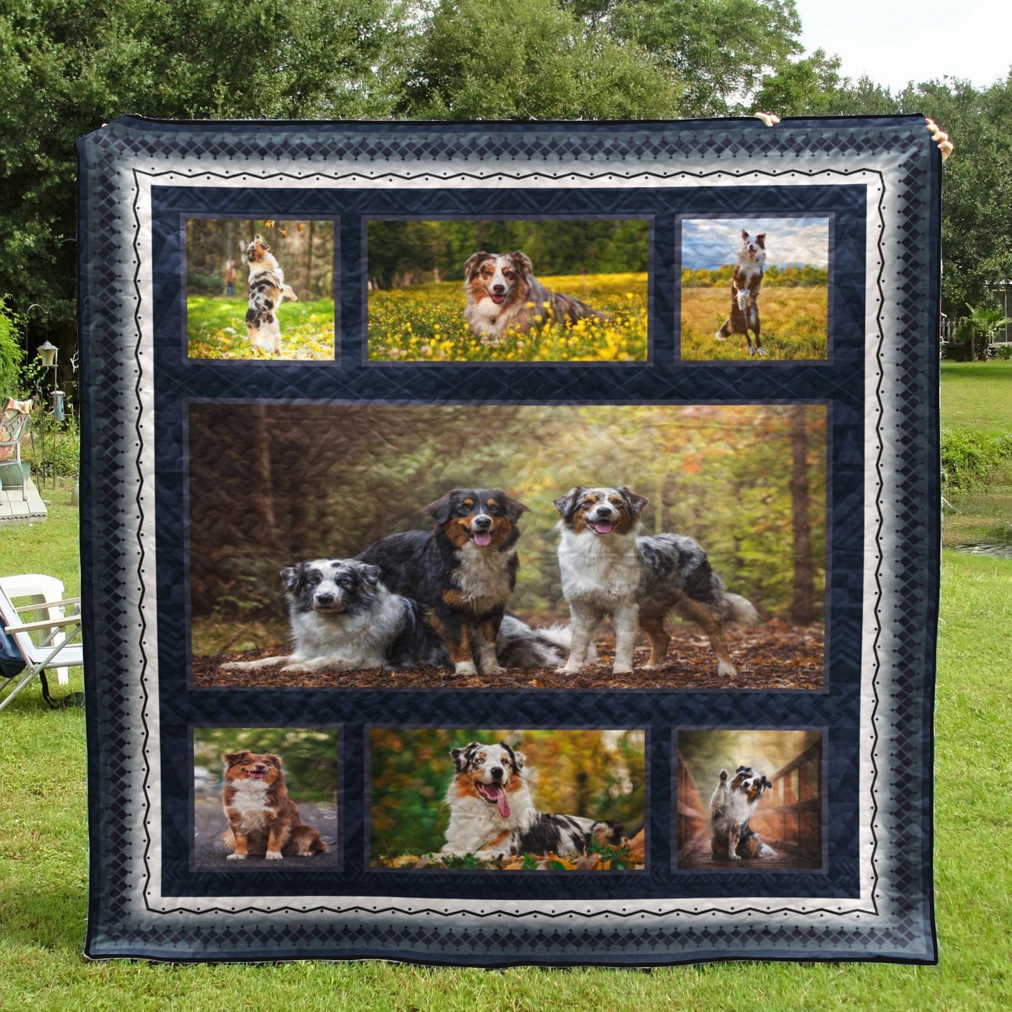 Australian Shepherd CLH1611096Q Quilt Blanket