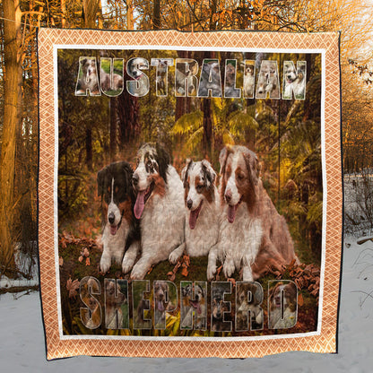 Australian Shepherd CLH1611101Q Quilt Blanket