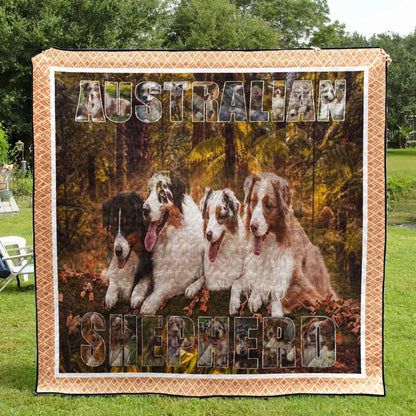 Australian Shepherd CLH1611101Q Quilt Blanket