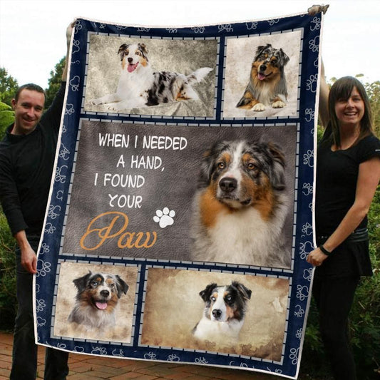 Australian Shepherd CLM0211007 Sherpa Fleece Blanket