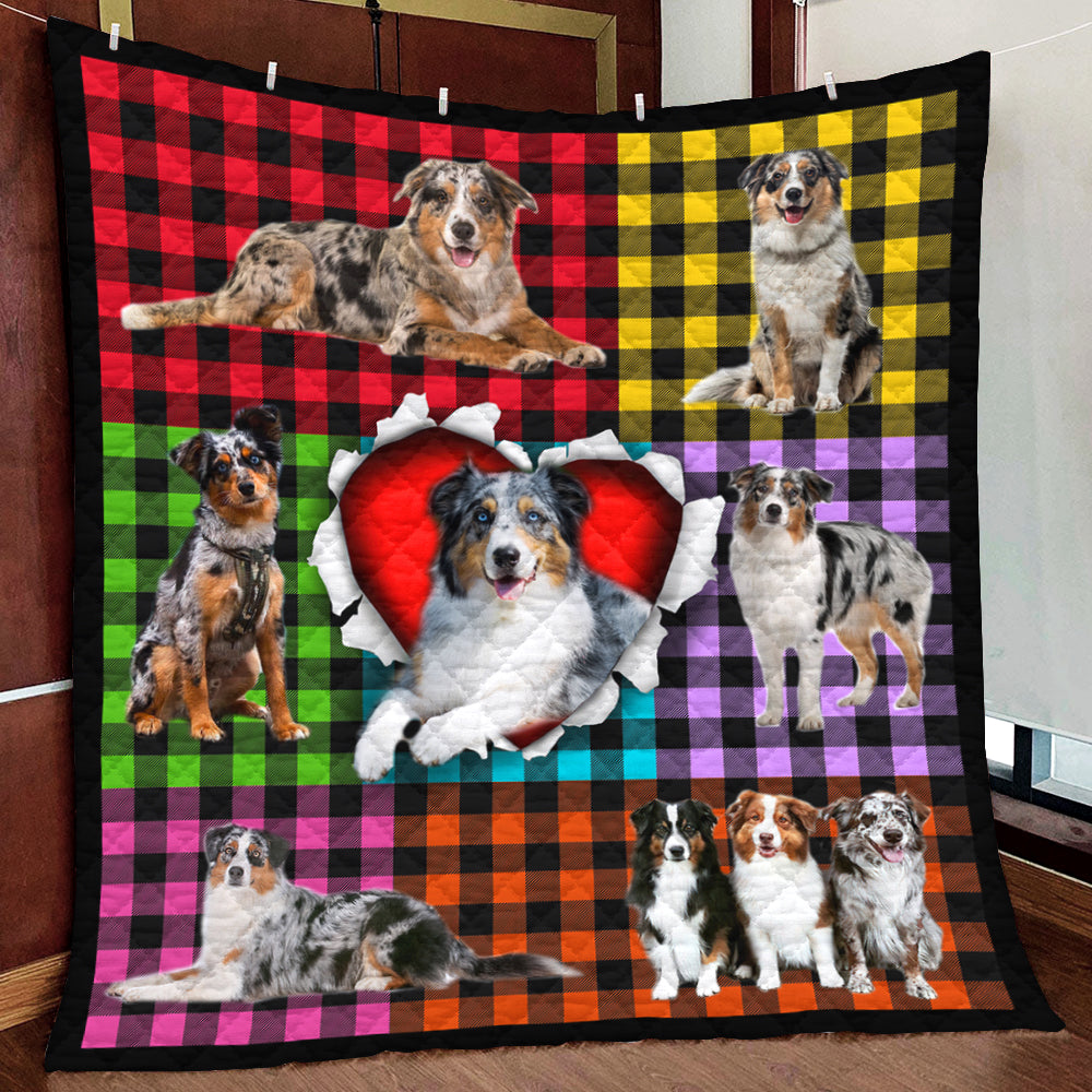 Australian Shepherd Christmas Quilt Blanket TL281001