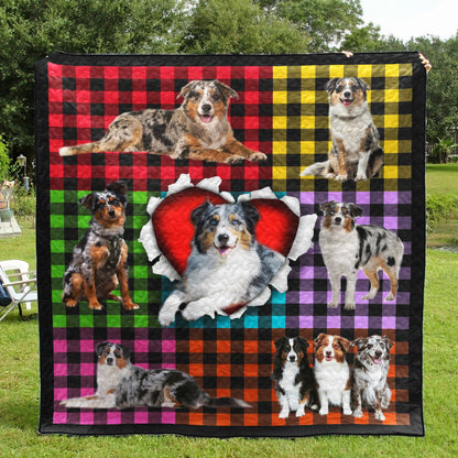 Australian Shepherd Christmas Quilt Blanket TL281001