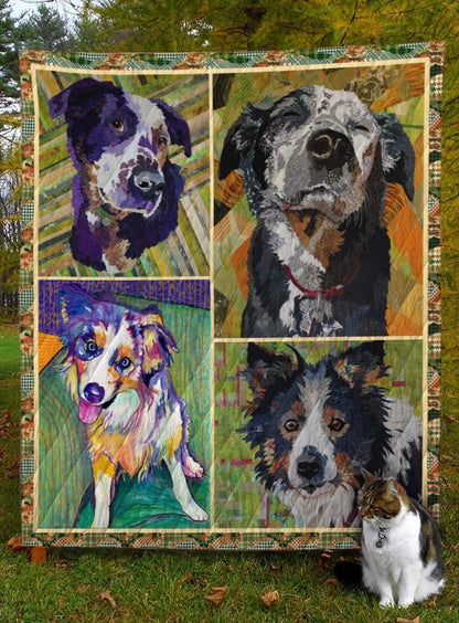 Australian Shepherd Dog D8027 Quilt Blanket