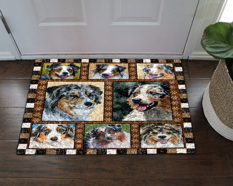Australian Shepherd CL31100013MDD Non-slip Door mats