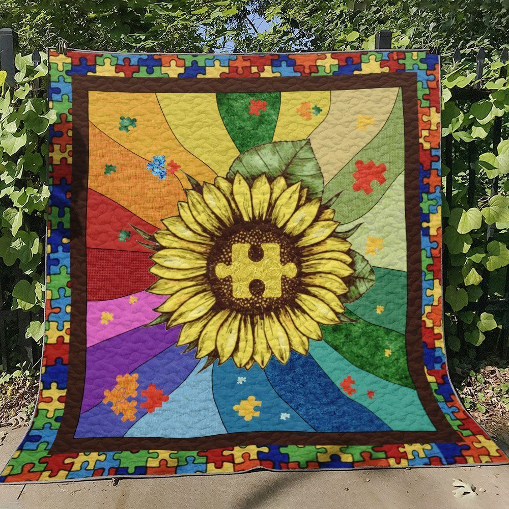 Autism BL230705B Quilt Blanket