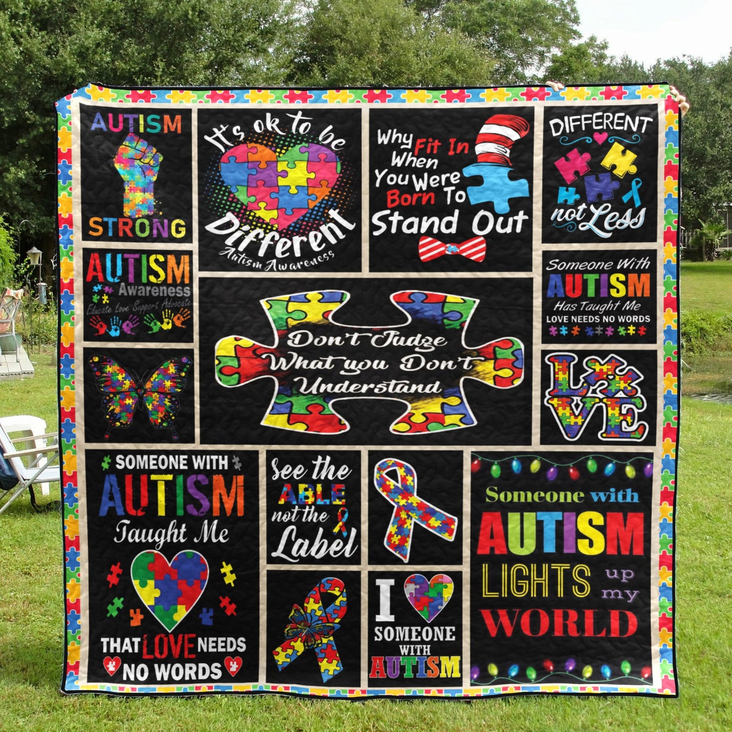 Autism CL01110031MDQ Quilt Blanket