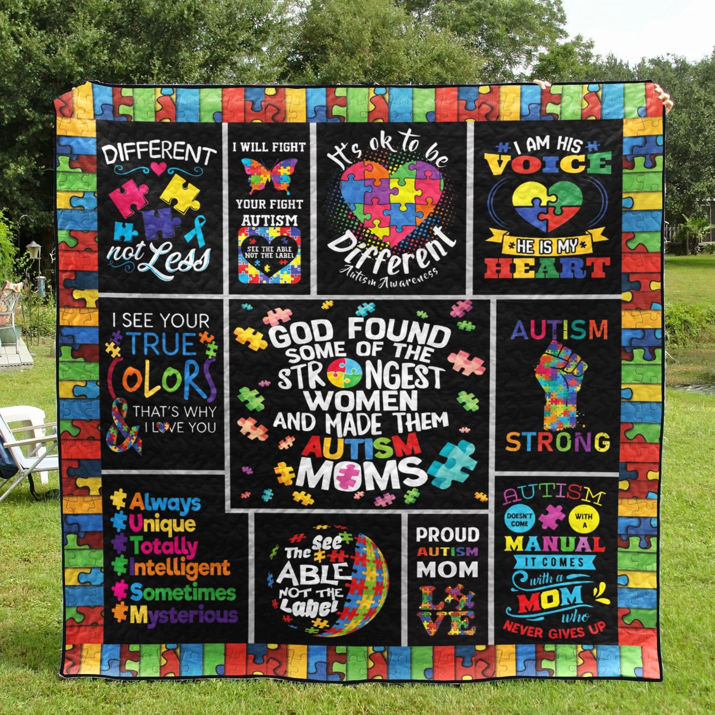 Autism Moms Are Strongest CLT150602 Quilt Blanket