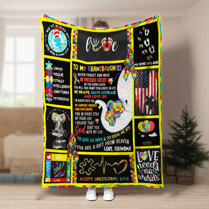 Autism CLA140801 Sherpa Fleece Blanket