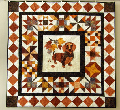 Autumn Dachshund CLT0111029H Quilt Blanket