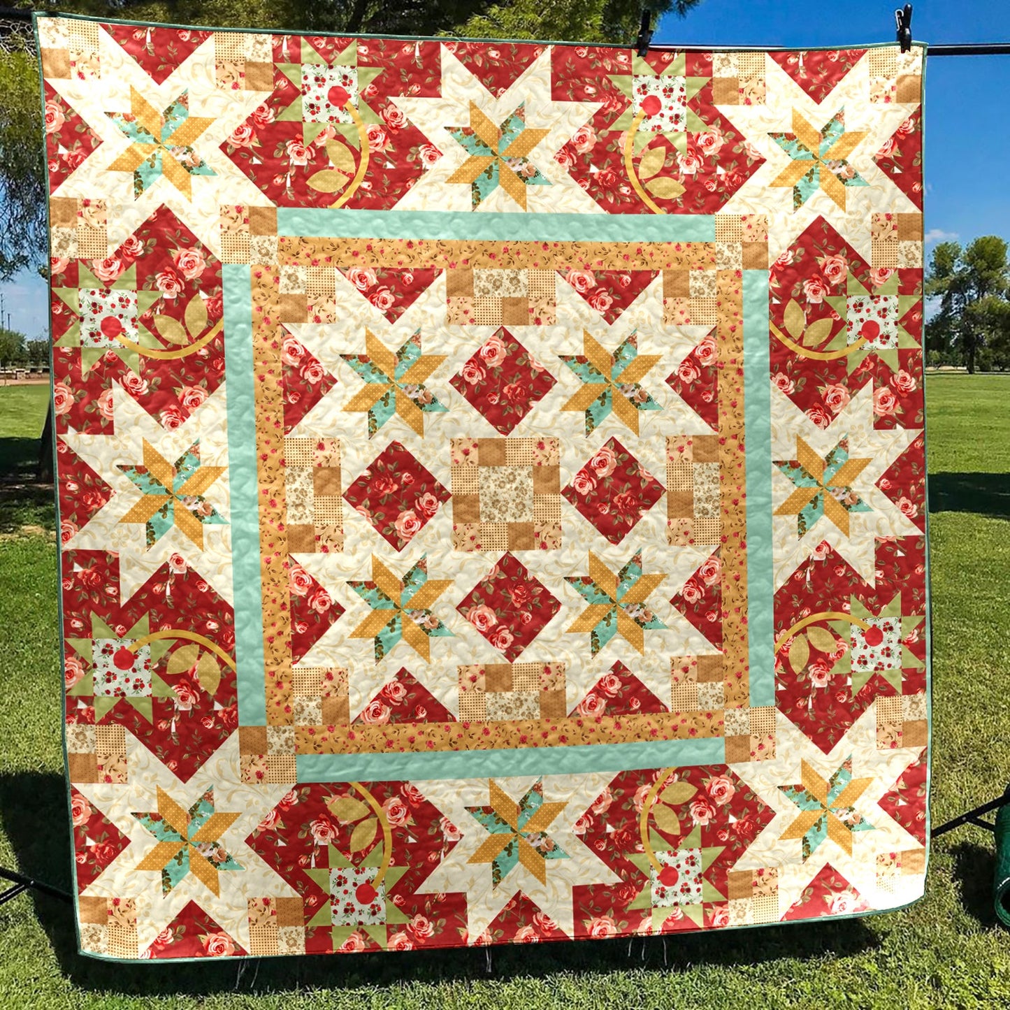 Autumn Flying Geese Quilt Blanket HN060701M